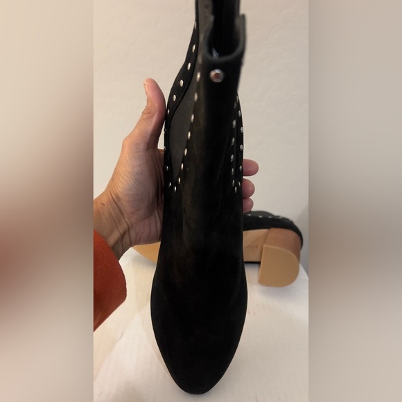 Rebecca Minkoff Sara black suede leather size 91/2‎ studded booties - Picture 9 of 11